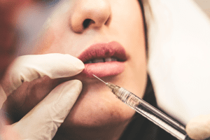 women receiving Botox injection